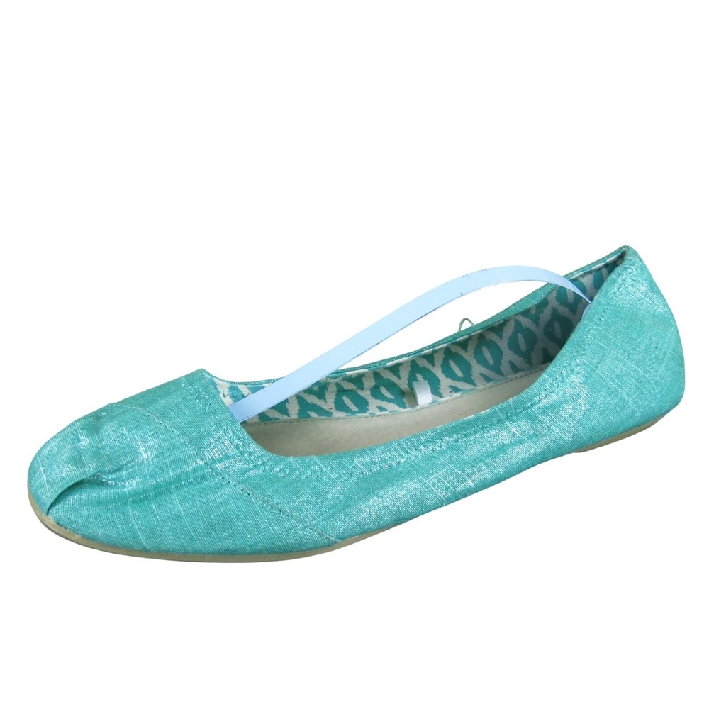 Faded Glory Women's Seafoam Ballet‎ Green Fabric Sz 10 Medium Gently Used 2025